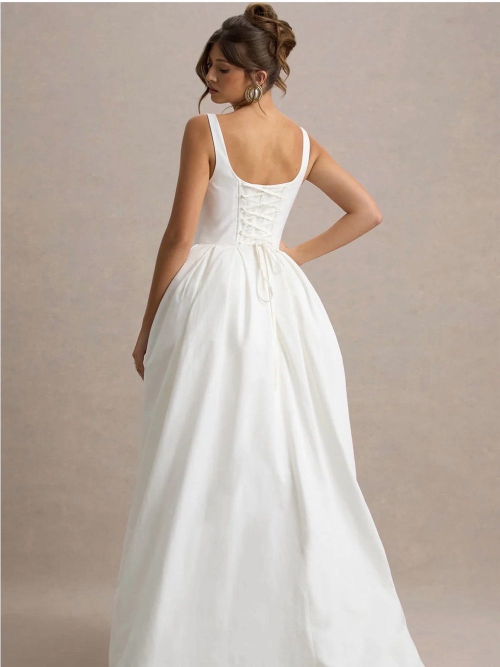 Club L London White Strappy Maxi Wedding Dress - Picture 4 of 6